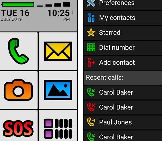 The Big Launcher phone app for seniors
