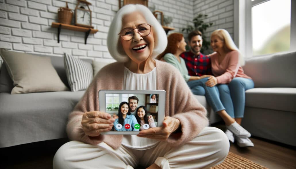 woman sitting at assisted living facility